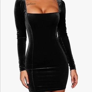 GOBLES Women’s Sexy Long Sleeve Bodycon Elegant Mini Party Dress (Amazon title)